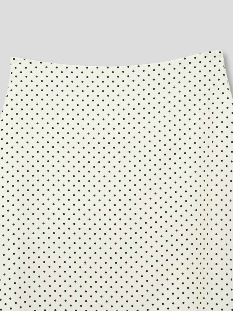dot midi skirt