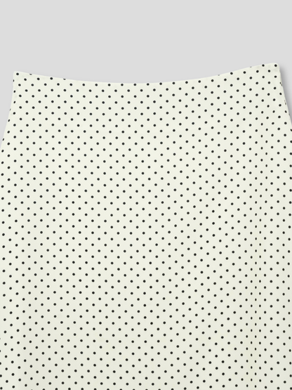 dot midi skirt