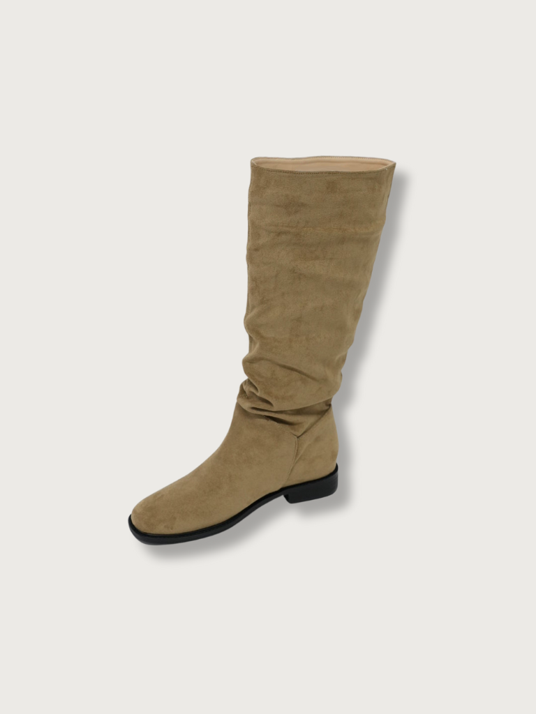suede shirring boots