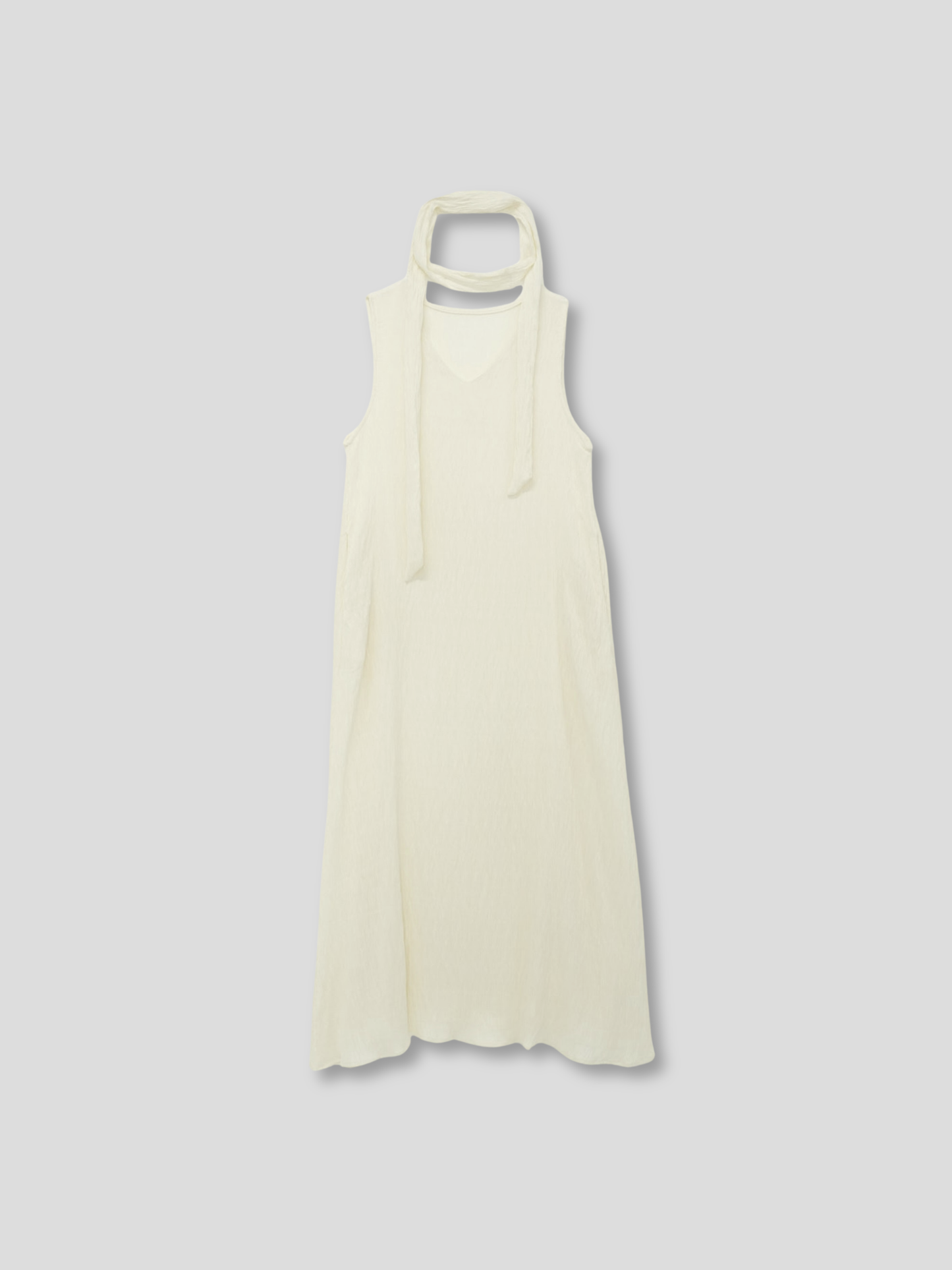 pleated long dress