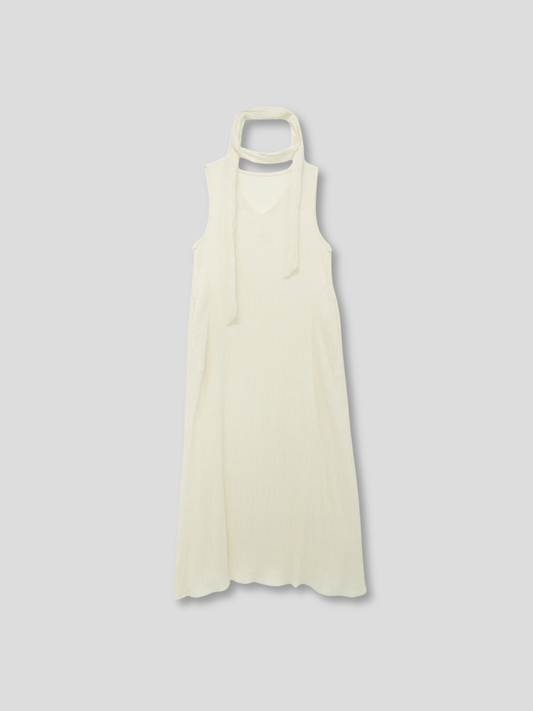 pleated long dress
