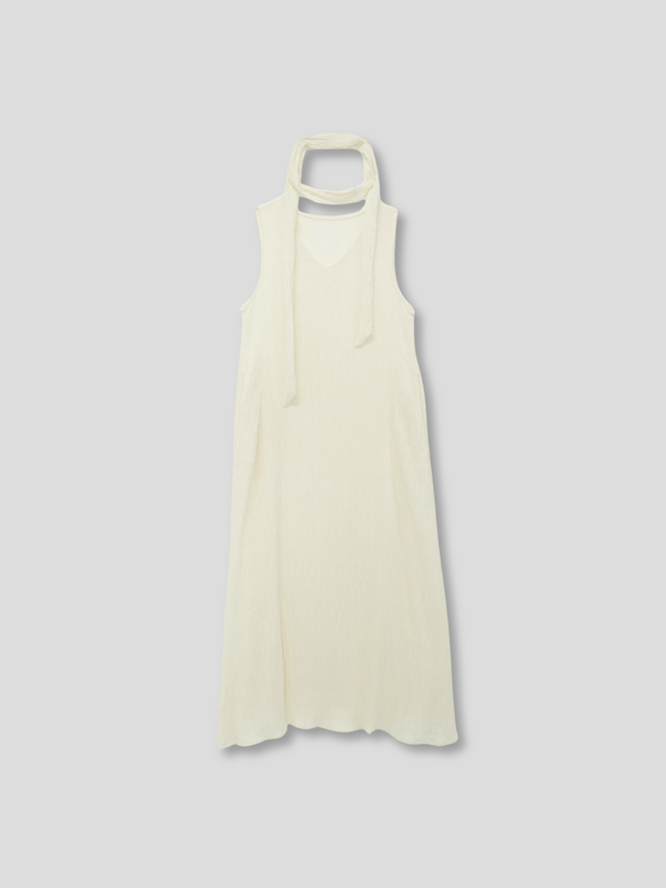 pleated long dress