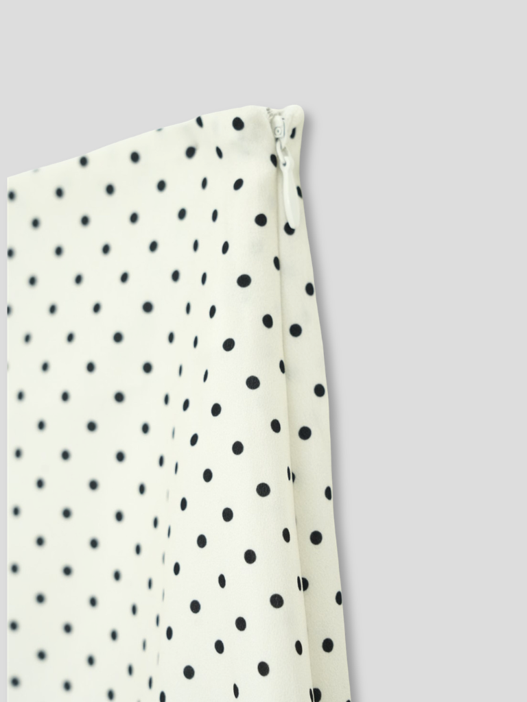 dot midi skirt