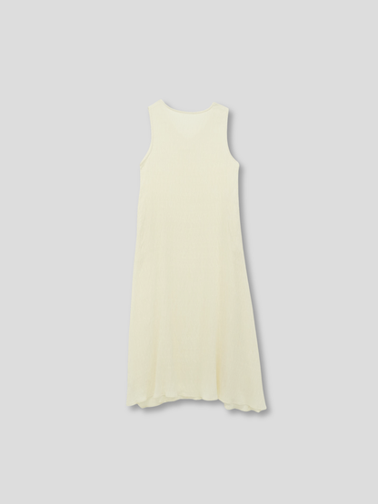 pleated long dress