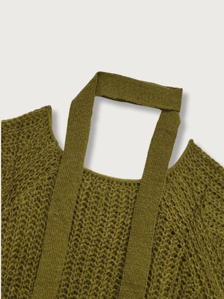 mohair knit tie tops