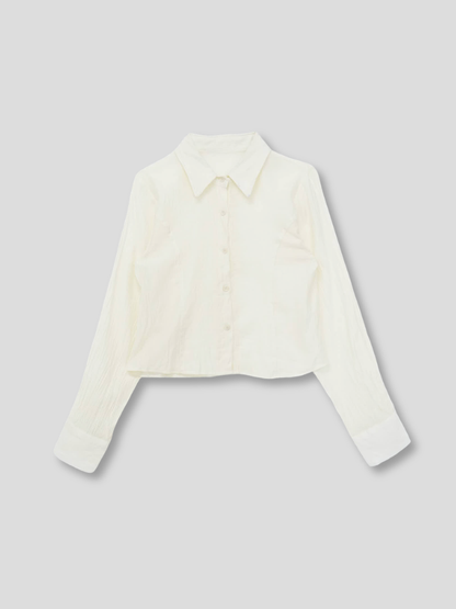 cropped stripe shirt