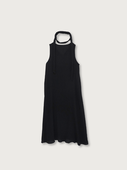 pleated long dress