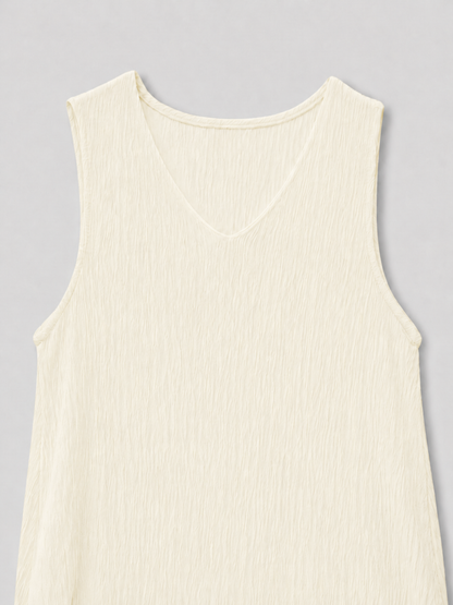 pleated long dress