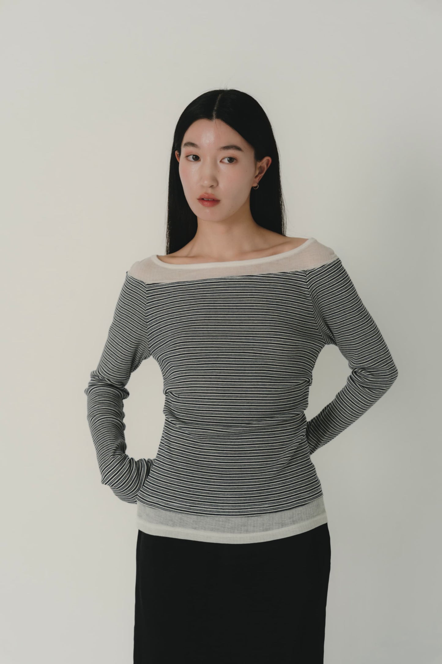 layered stripe top