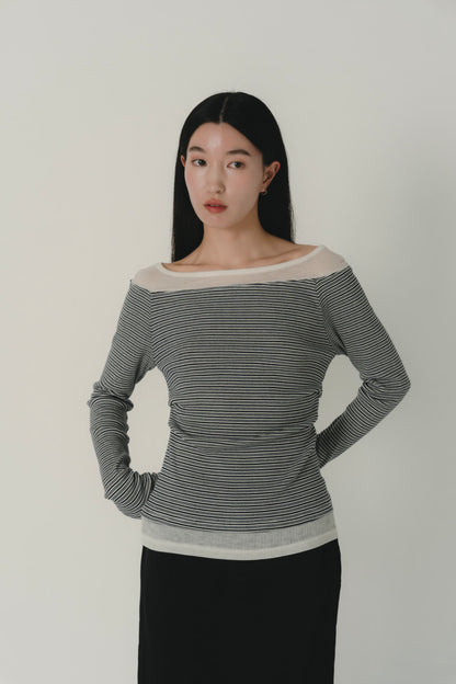 layered stripe top