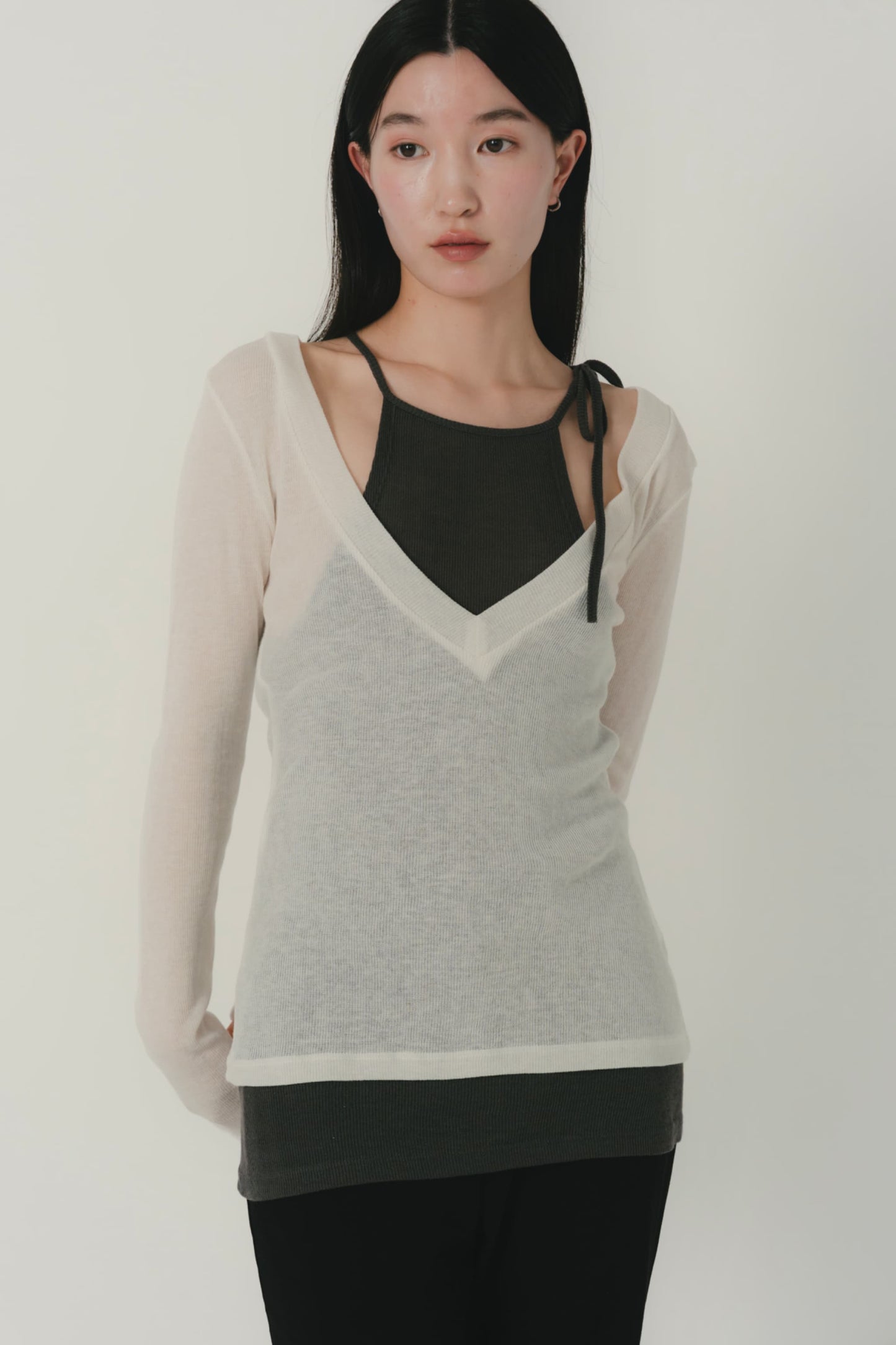 cami layered sheer top