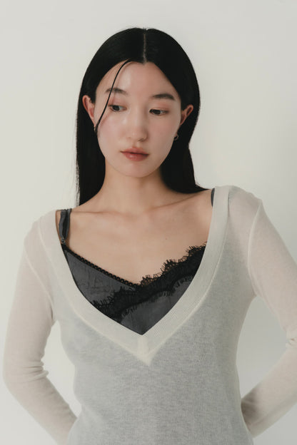 lace line satin cami
