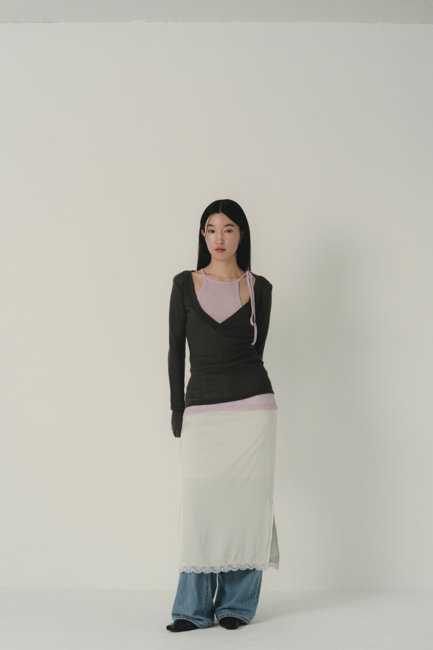 cami layered sheer top