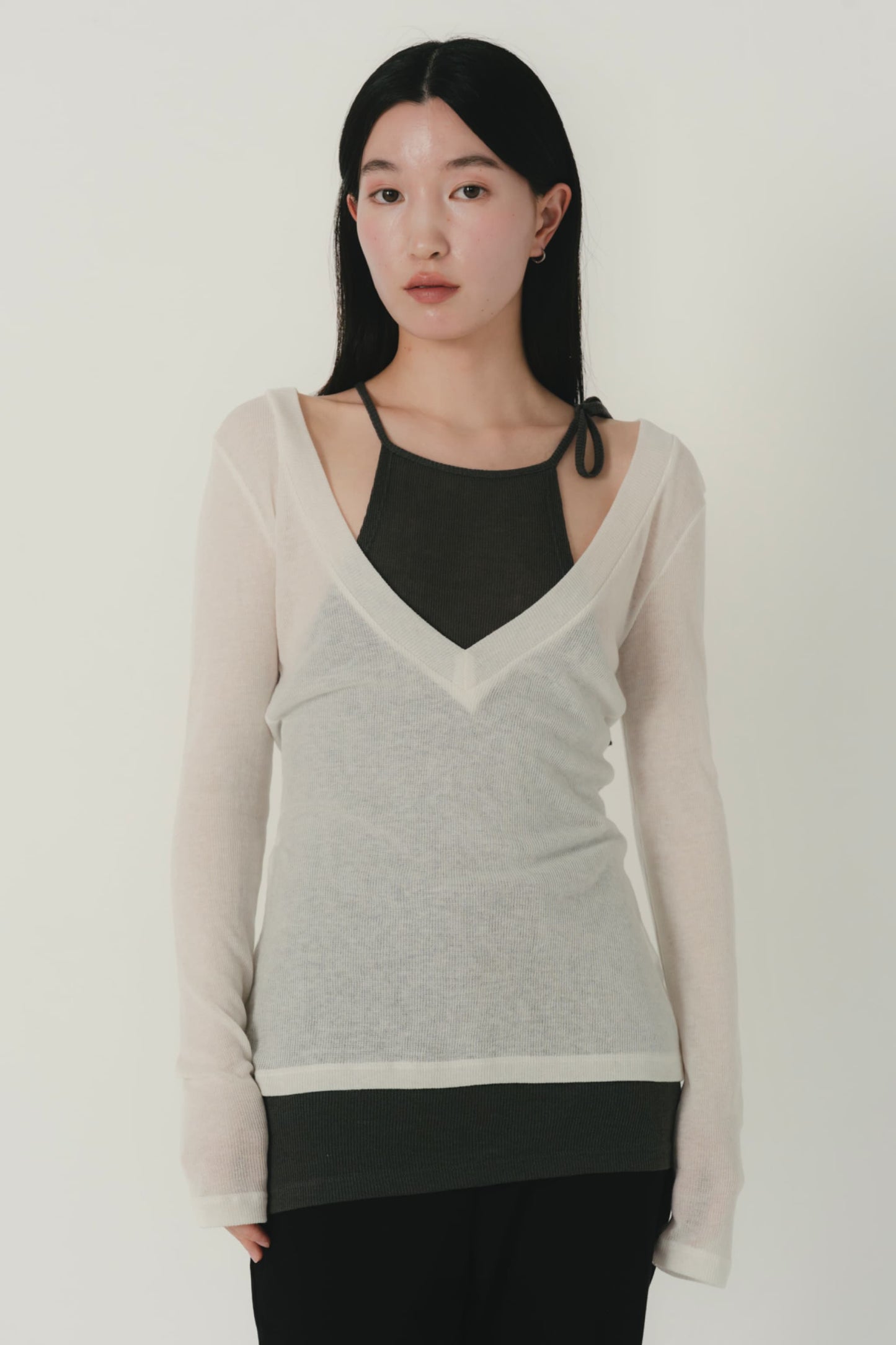 cami layered sheer top