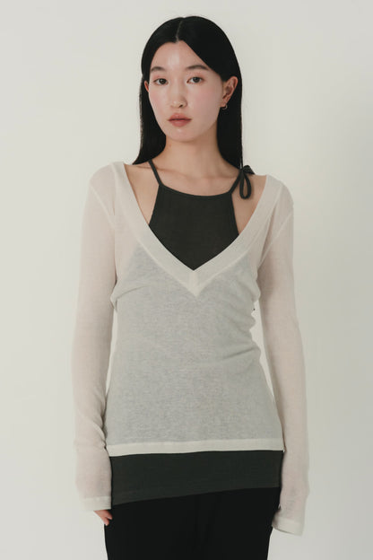 cami layered sheer top