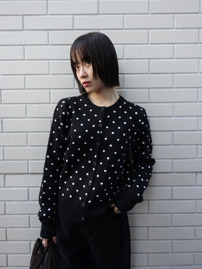 dot knit cardigan
