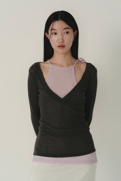 cami layered sheer top