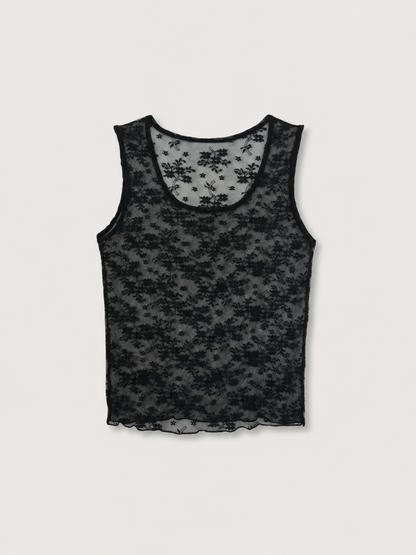 【先行予約販売】sheer lace tank