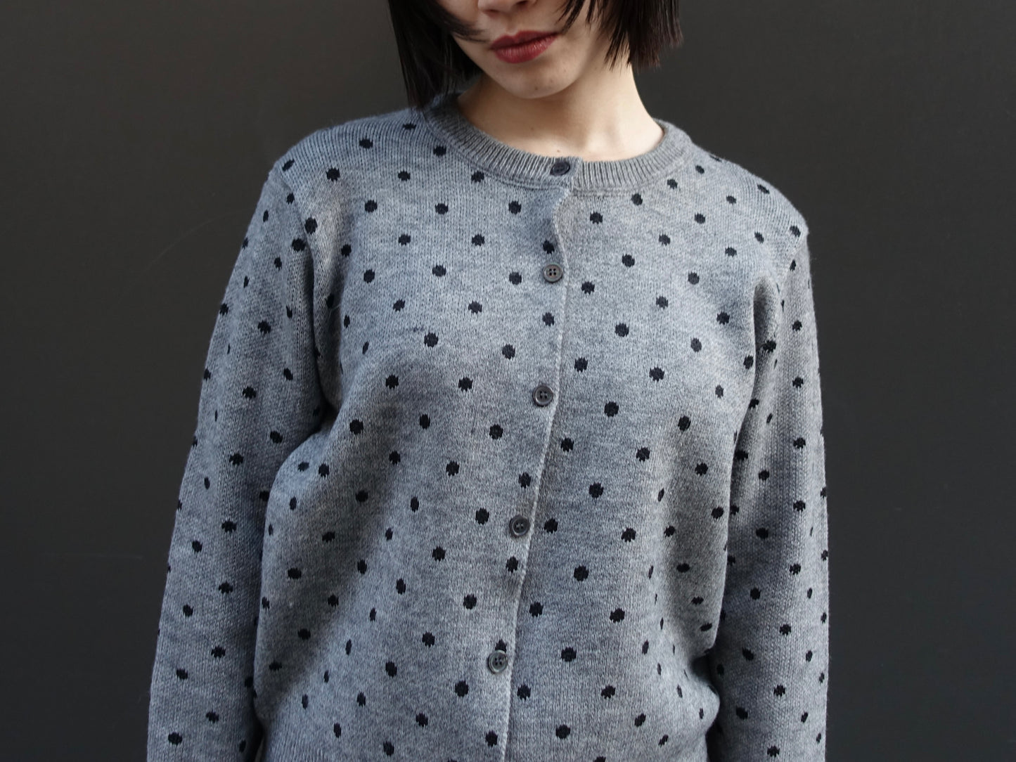 dot knit cardigan