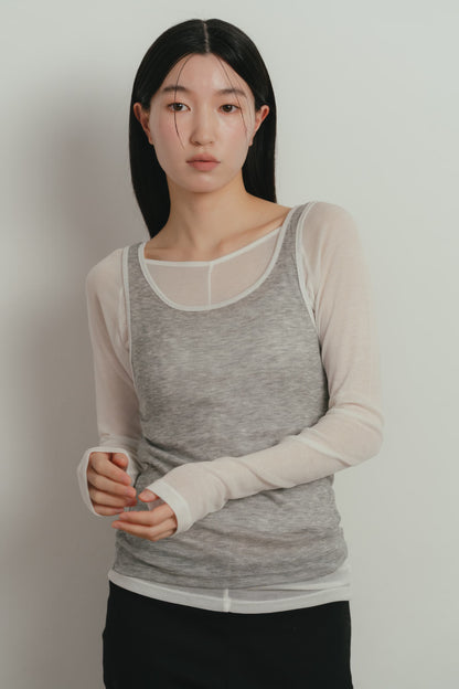 sheer layered t