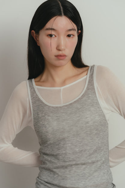 sheer layered t