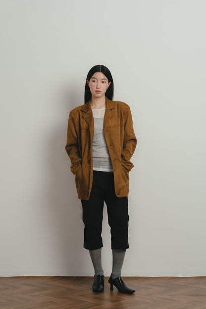 loose suede jacket