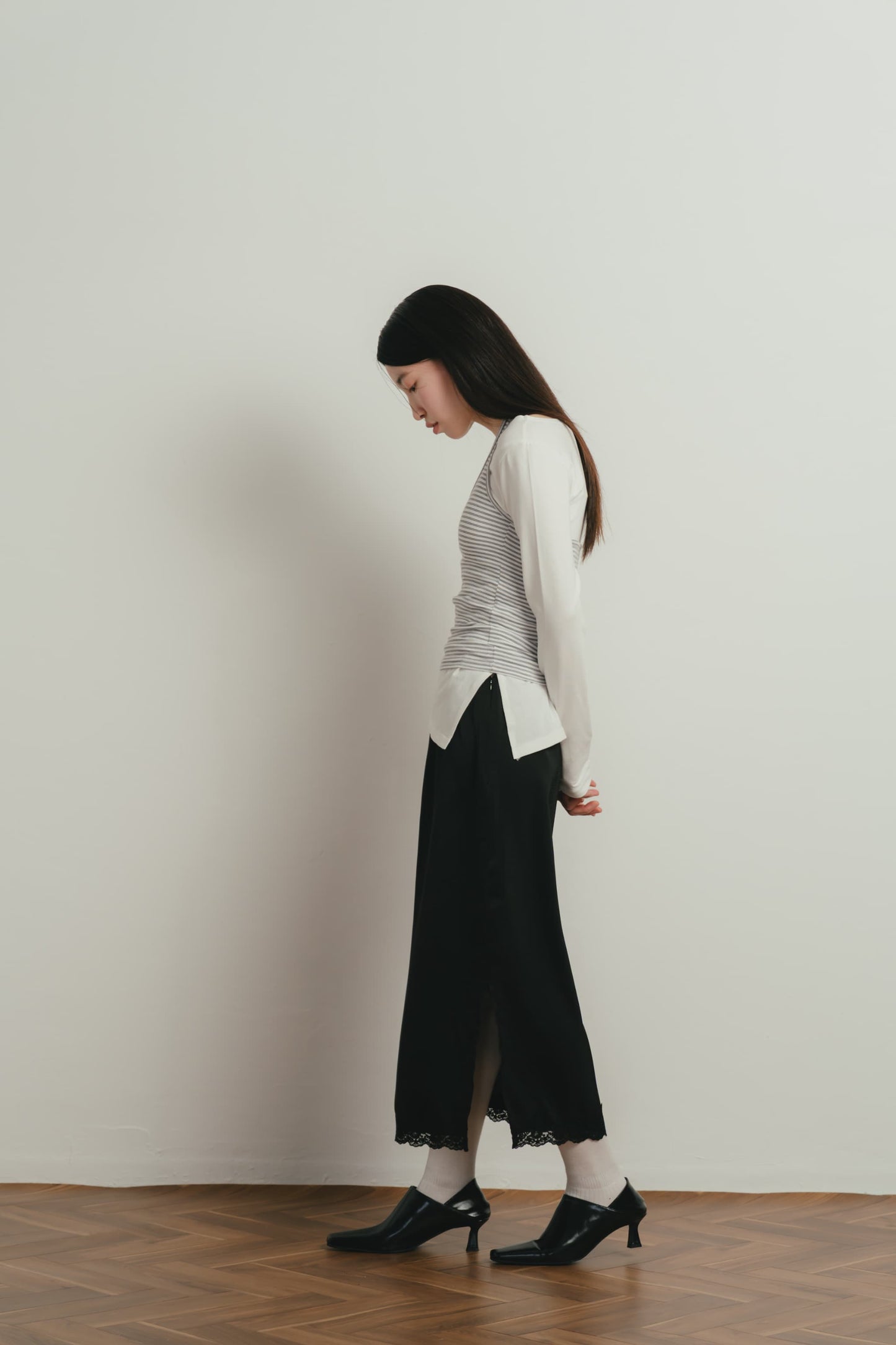 lace midi skirt