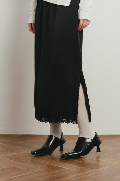 lace midi skirt