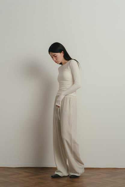 stripe linen pants