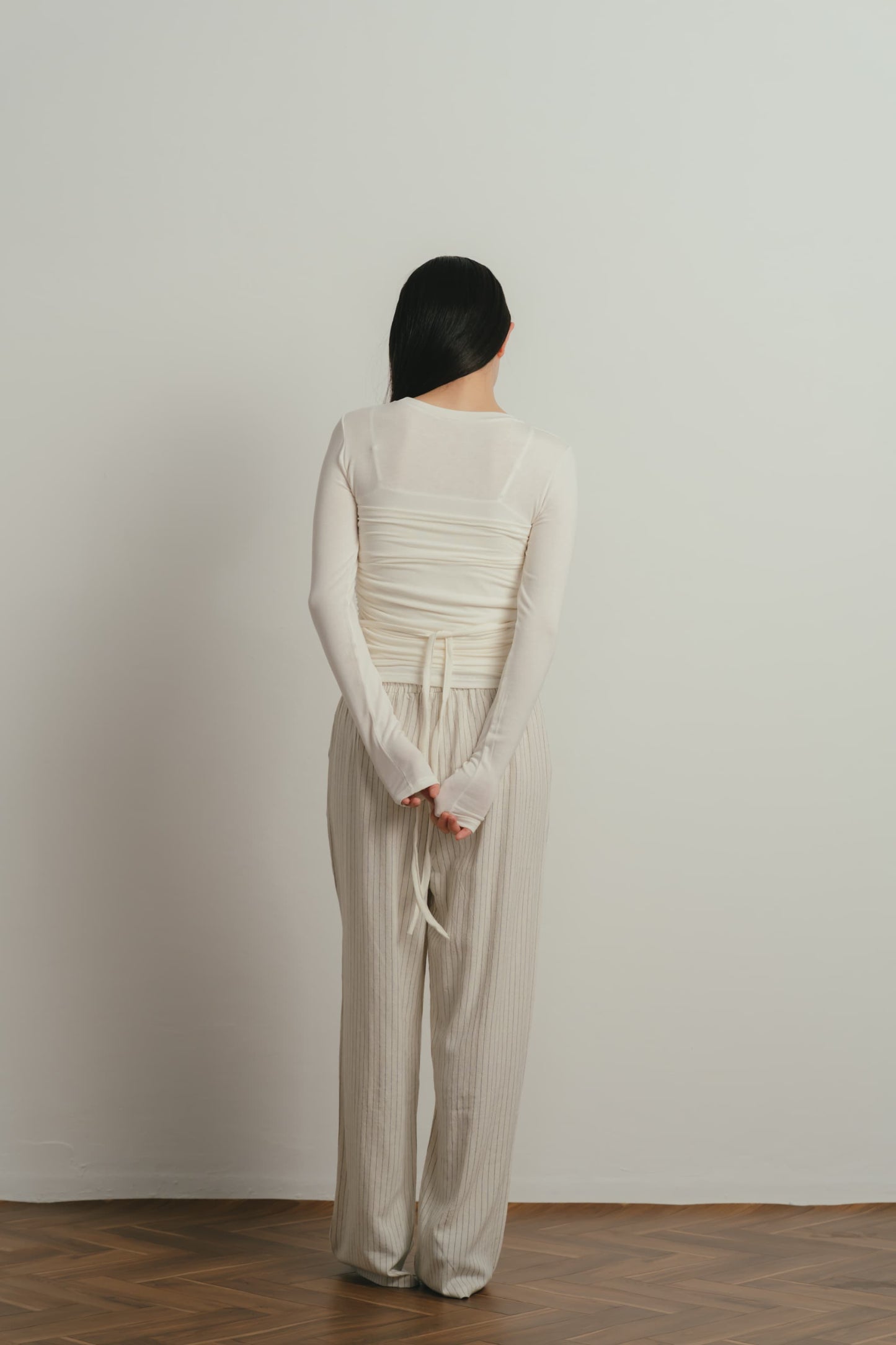 stripe linen pants