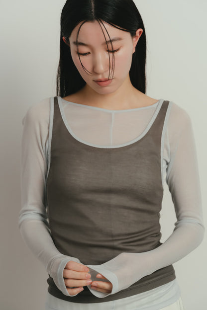 sheer layered t