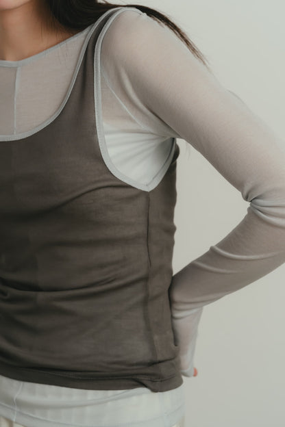 sheer layered t
