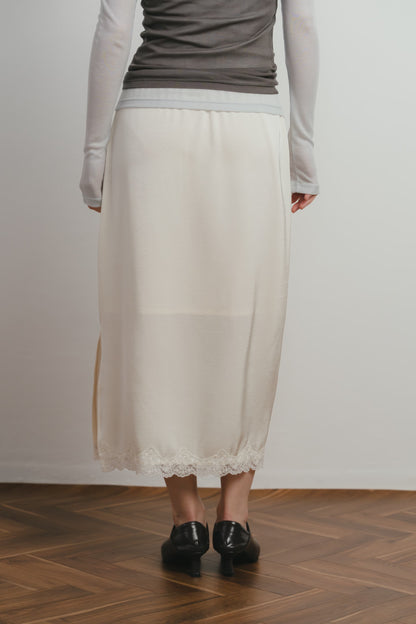 lace midi skirt