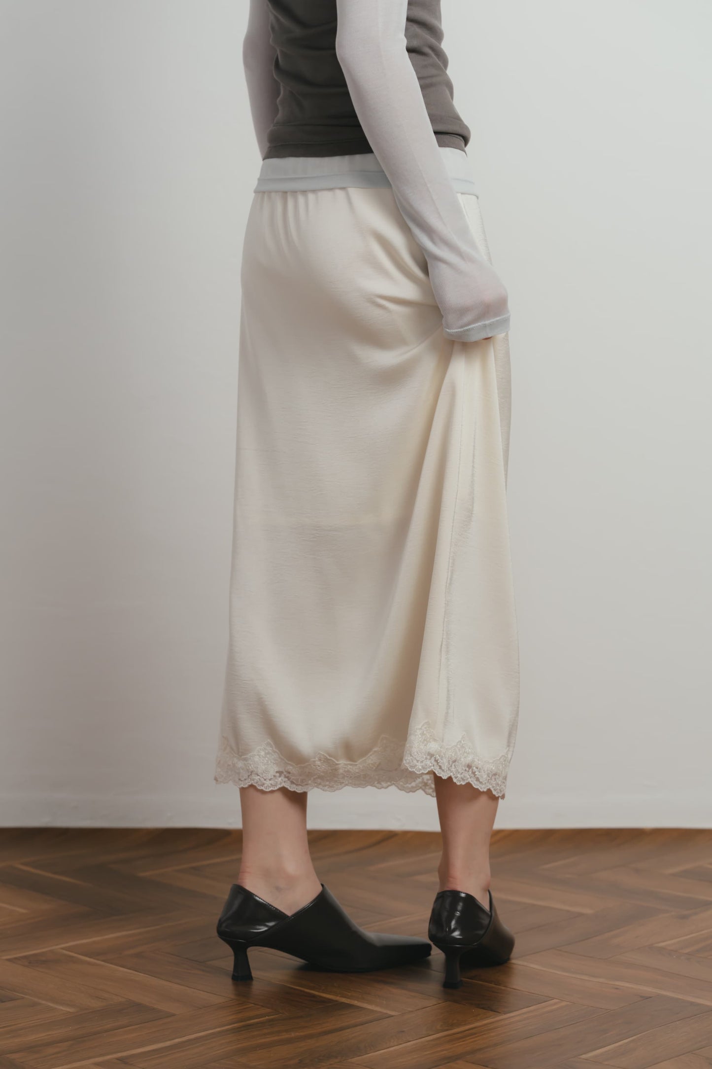 lace midi skirt