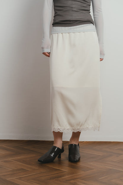 lace midi skirt