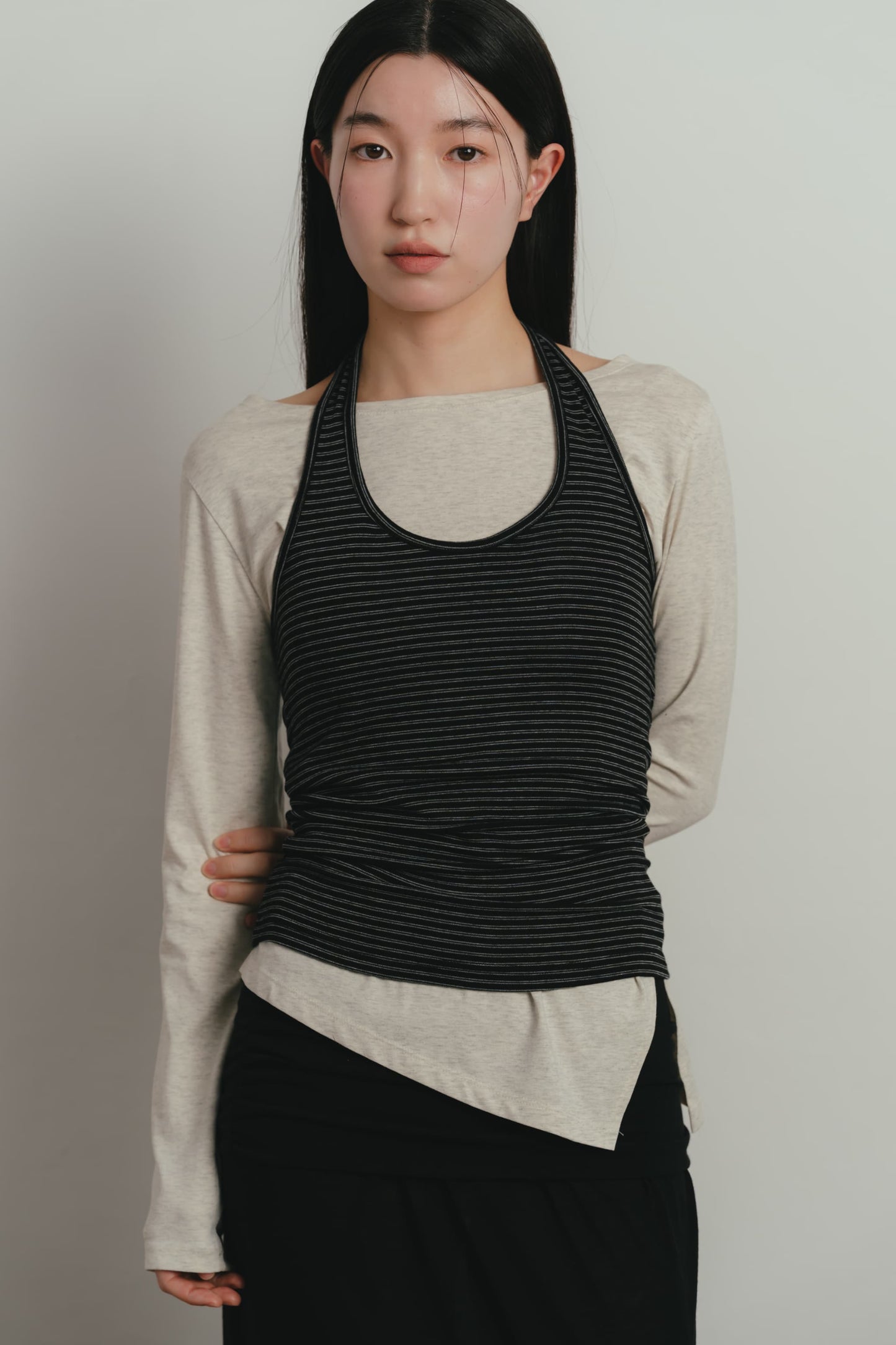 border halter neck top
