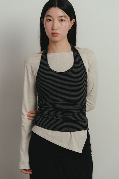 border halter neck top