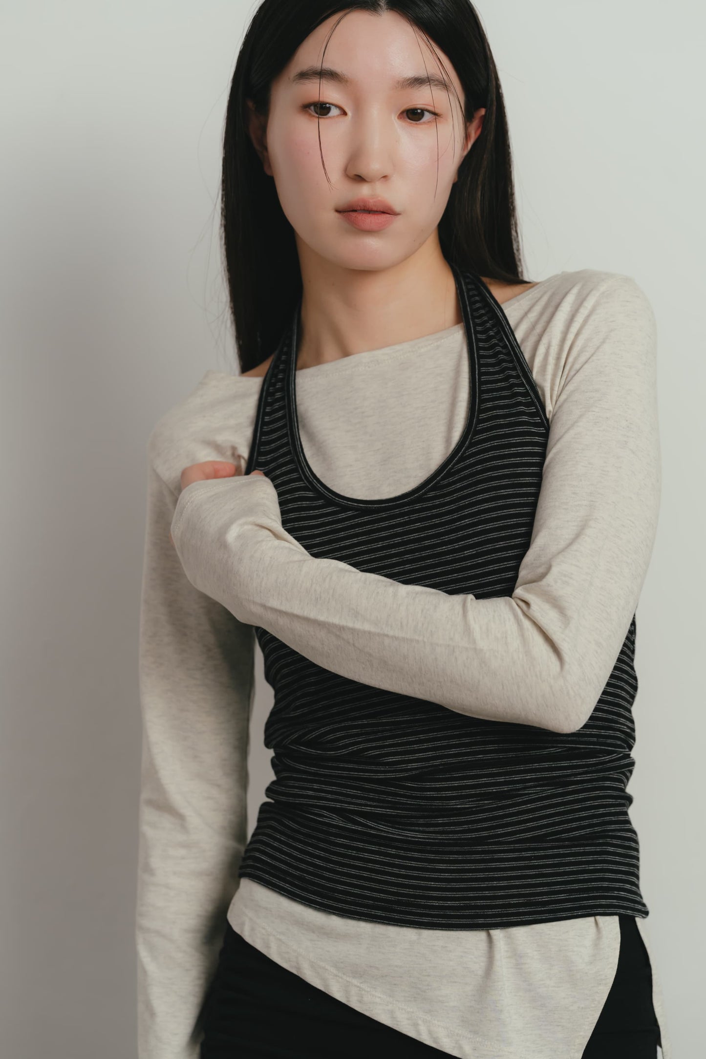 border halter neck top