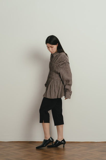 shirring flare blouse