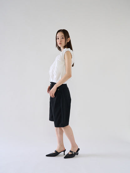 shirring sleeveless blouse