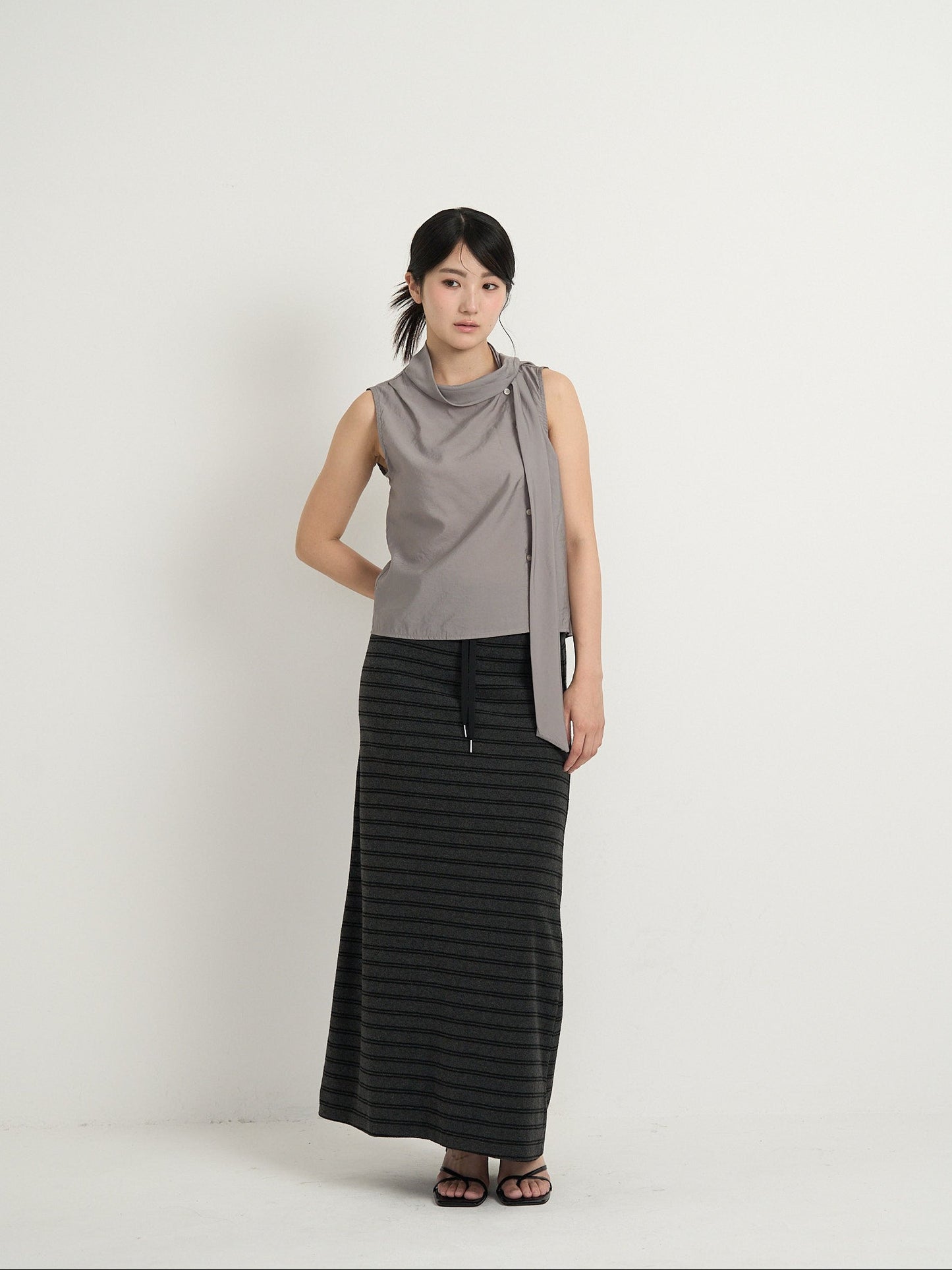 striped knit skirt