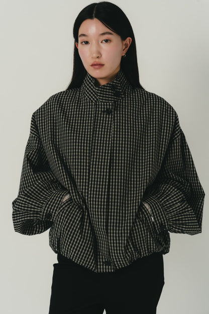 check zip blouson
