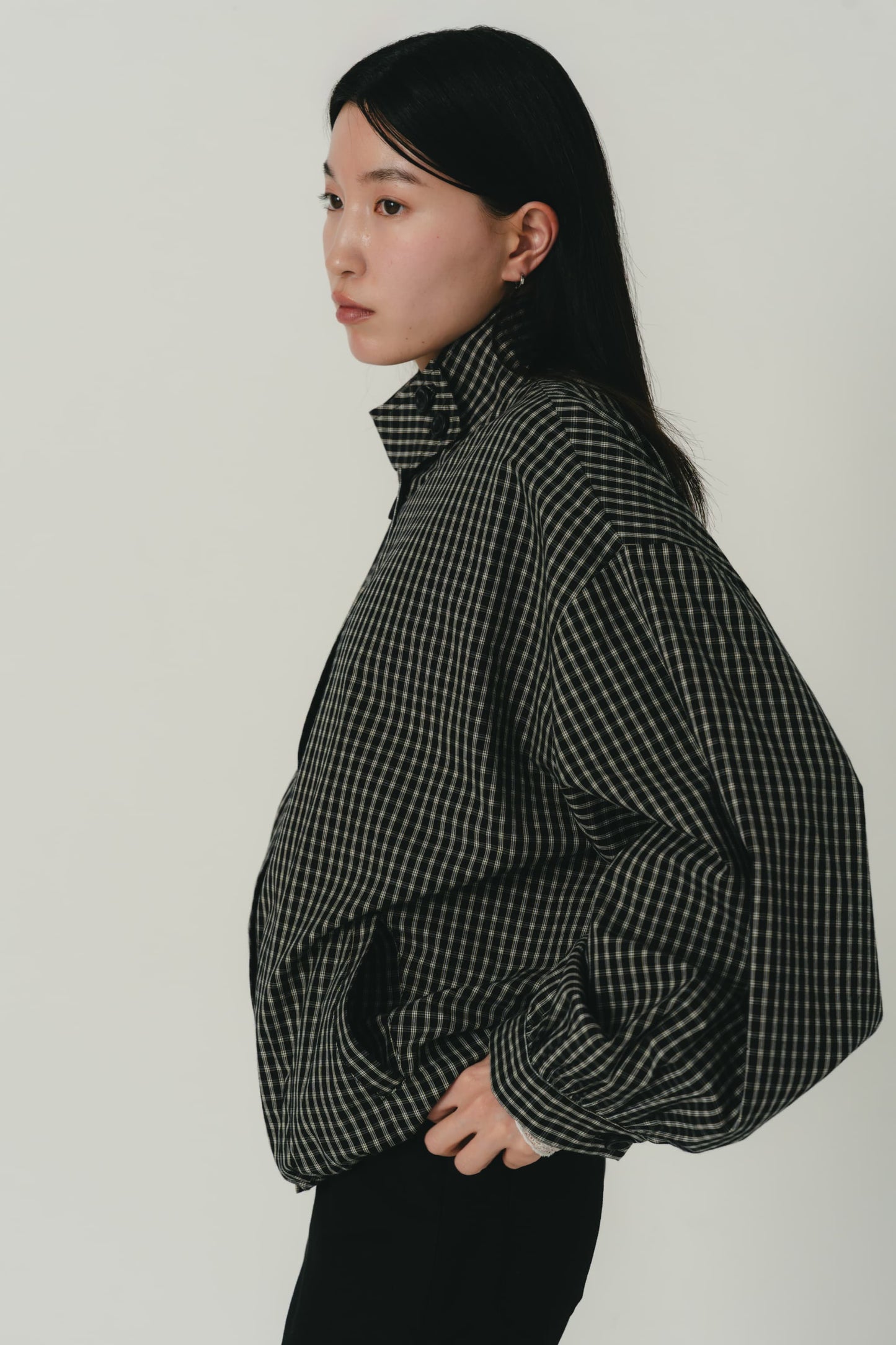 check zip blouson
