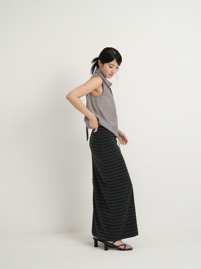striped knit skirt