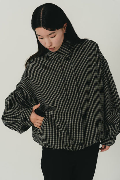 check zip blouson
