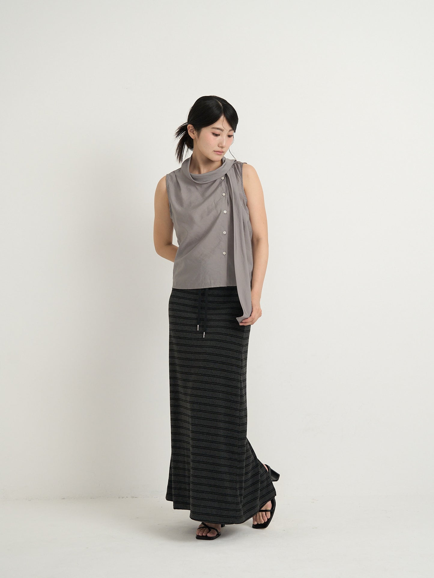 tie button blouse