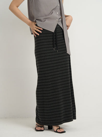 striped knit skirt