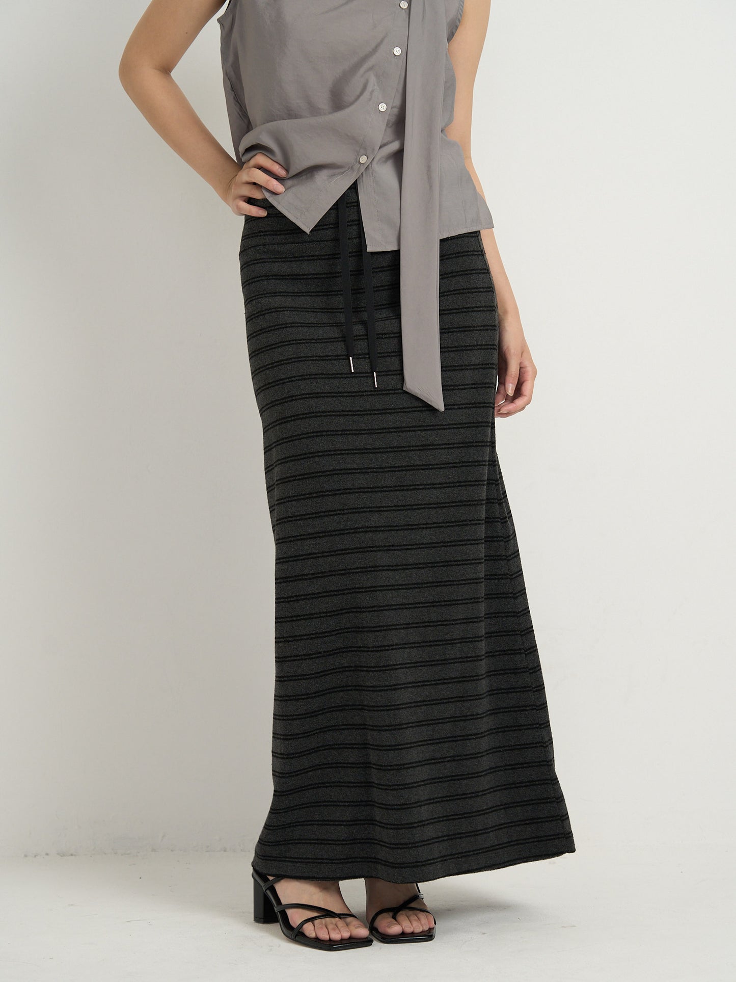 striped knit skirt