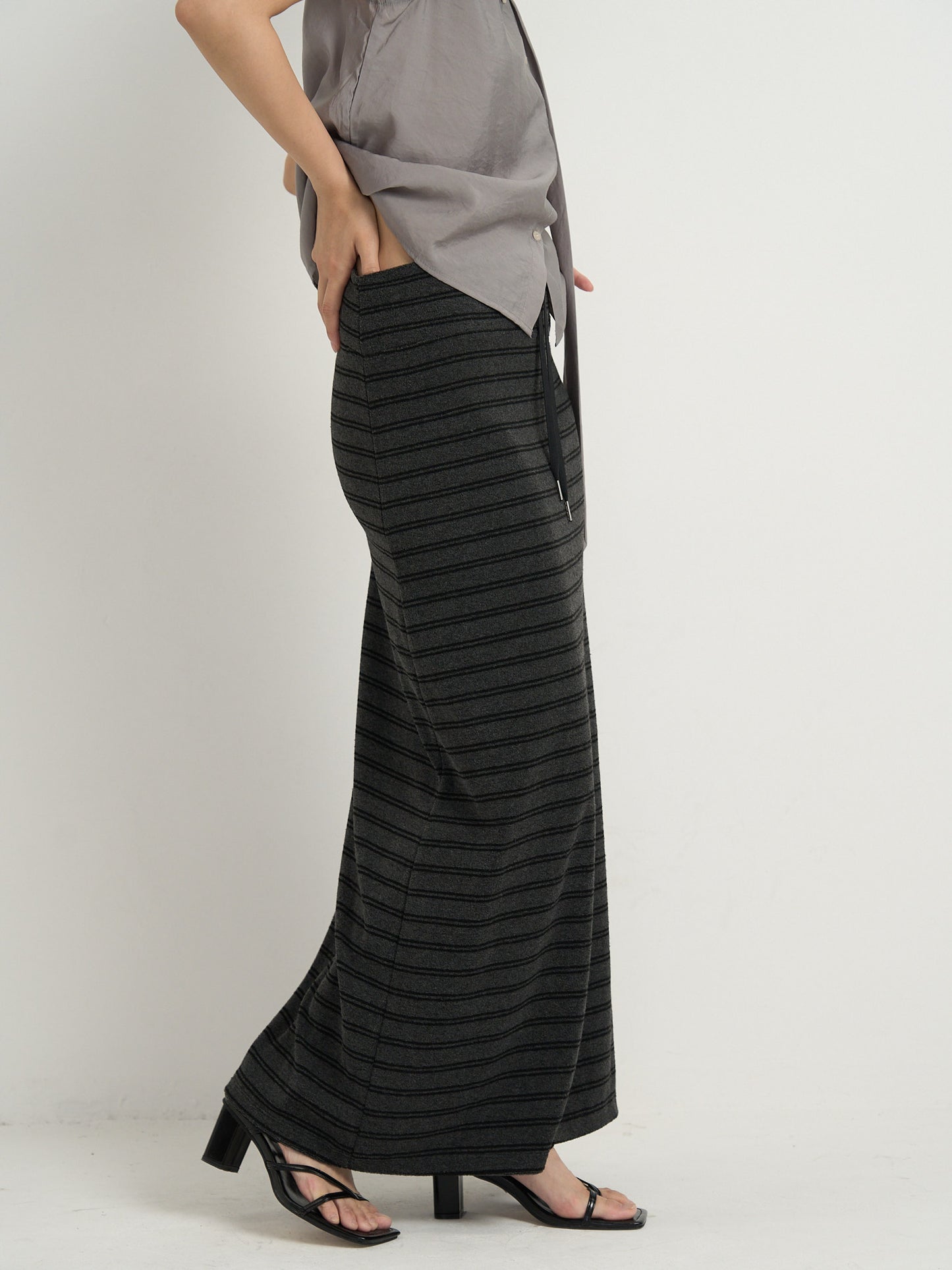 striped knit skirt