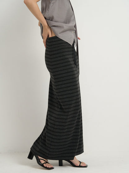 striped knit skirt
